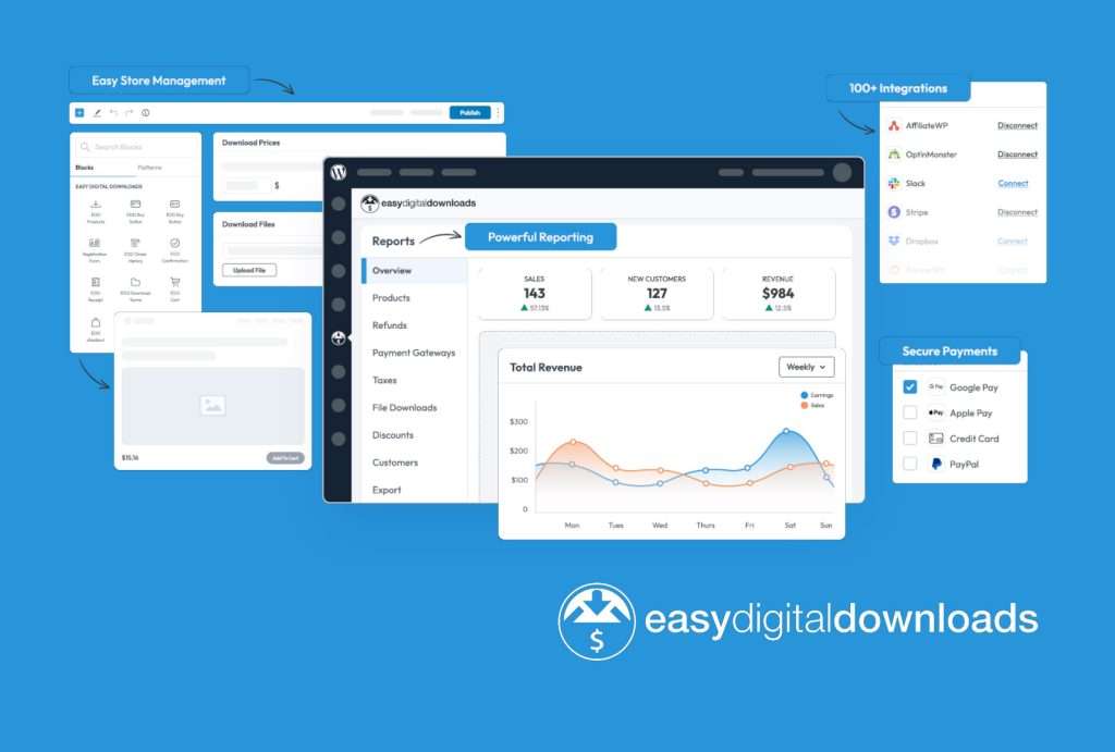 Easy digityal downloads plugin